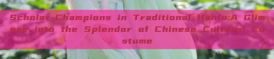 Scholar-Champions in Traditional Hanfu:A Glimpse into the Splendor of Chinese Cultural Costume