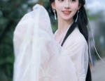 Bamboo Living in Serene Splendor:The Enchanting Tale of Blue Flower Shen Hanfu