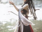Splendor of the Hanfu:A Red Chest-Length Robe with a Skirt Length of 12 Meters
