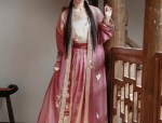 The Splendor of Red Hanfu Robes with Flowing Cloth