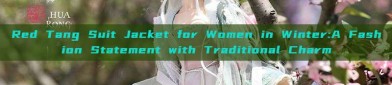 Red Tang Suit Jacket for Women in Winter:A Fashion Statement with Traditional Charm