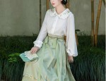 The Elegance of a Hanfu纱裙女子，传统与时尚的完美融合