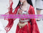Classic Charm of Pure Flax Cheongsam Dress with Mid-Length Cotton-Linen Skirt