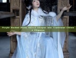 Purple Ruched Hanfu Skirt:A Glimpse into Traditional Chinese Elegance