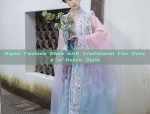Qipao Fashion Show with Traditional Fan Dance in Retro Style