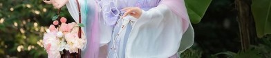 The Enchanting World of a Purple Hanfu Girl Child