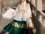 The Enchantment of a Black and Pink Satin Skirt with a Horse-Tail Design