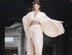 The Splendor of a Horseface Skirt:Purple Embroidery with Gold Threads