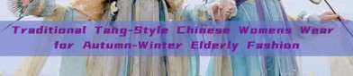 Traditional Tang-Style Chinese Womens Wear for Autumn-Winter Elderly Fashion