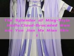 The Splendor of Ming-Style Hanfu:Cloud-Brocaded Womens Yun Jian Ma Mian Skirt