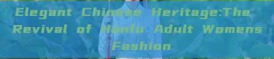 Elegant Chinese Heritage:The Revival of Hanfu Adult Womens Fashion