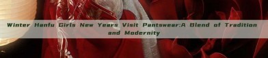 Winter Hanfu Girls New Years Visit Pantswear:A Blend of Tradition and Modernity