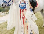 Splendor of the Hanfu:A Red Chest-Length Robe with a Skirt Length of 12 Meters