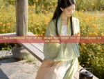 The Enchanting Tale of the Qing丘 Nine-tailed Fox in Traditional Hanfu Attire