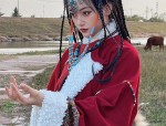 Winter Warmth in a Large Size One-Piece Hanfu Short Jacket