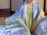 The Complete Set of Ming-Style Cloud-Patterned Collar Hanfu with Cloud-Shoulderpiece