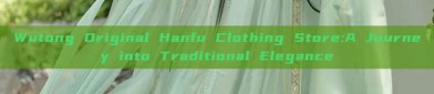 Wutong Original Hanfu Clothing Store:A Journey into Traditional Elegance