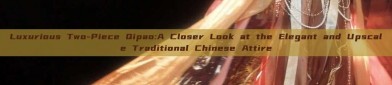 Luxurious Two-Piece Qipao:A Closer Look at the Elegant and Upscale Traditional Chinese Attire