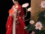 The Enchanting紫色的汉服女童小学生