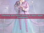 The Enchantment of a Blue Flower-Print Cheongsam Skirt