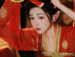 Tall and Elegant in a Red Cheongsam