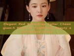 Elegant Red Waterdrop Collar Cheongsam:A Blend of Traditional Beauty and Modern Grace