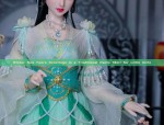 Winter New Years Greetings in a Traditional Hanfu Skirt for Little Girls