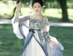 A Little Girls Fashion Statement:The Plum-Blossom Skirt with Horseface Design and Standing Collar