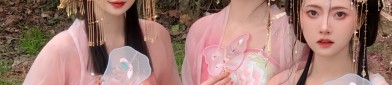 The Splendor of the Flower Concubine in Hanfu,Across the Ethereal Desert