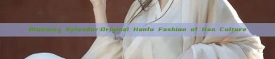 Blooming Splendor:Original Hanfu Fashion of Han Culture