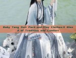 The Enchantment of a Blue Flower-Print Cheongsam Skirt