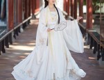 Traditional Chinese Style Horseface Skirt Set for Girls with Elasticated Waist