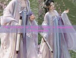 The Elegance of a Long-Sleeve Hanfu Woman