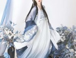 The Enchanting紫色的汉服女童小学生