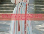 Styling a Plum-Fronted Skirt with a Jacket:The Perfect Blend of Traditional and Modern Fashion