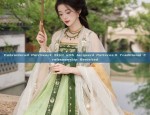 The Enchanting Beauty of Xishi in Traditional Dragon Dance with the Splendid Hanfu Attire