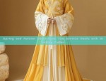 Spring and Autumn Short-Style Tea Service Hanfu with Standing Collar