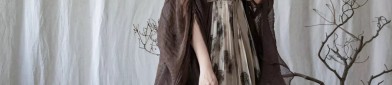 The Splendor of a Horseface Skirt:Purple Embroidery with Gold Threads
