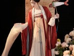 The Elegant Combination of a Horseface Skirt with a Standing Collar Blouse