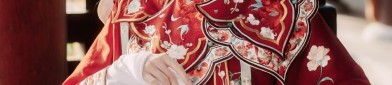 The Enchantment of Red Cheongsam with Three-Quarter Length Sleeves