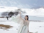 Traditional Chinese Style Horseface Skirt Set for Girls with Elasticated Waist