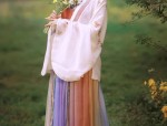 The Elegance of Mared with a Horseface Skirt and a White Blouse