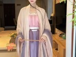 The Enchanting Journey of a Little Girl in Purple Xiaxi Hanfu