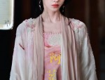 A Glance at the Elegance of a Pink Cheongsam in Satin Fabric