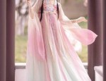 Daily Commuting in Ming-Style Cross-Collared Short Jacket with Pipa Sleeves and Hanfu Robe