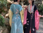 The Splendor of Blue Hanfu with Cloud-肩细节