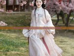 Elegant Splendor:The Feather Fan,Ancient Style Quilted Cheongsam with Full-Length Silk Skirt