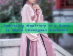 A Little Girl in a Blue Tang Suit:Embracing Traditional Elegance