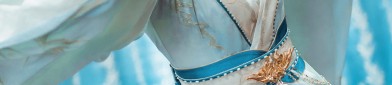 The Elegance of a Blue Hanfu Woman:A Tale of Light Blue Elegance