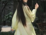 Winter Hanfu Costume for Girls:Thickened New Years Greetings Wear